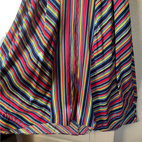 1930S/40S VIBRANT STRIPED MAXI DRESS | Size Small (18” P2P) MADE IN HOLLIWOOD - Picture 8 of 16